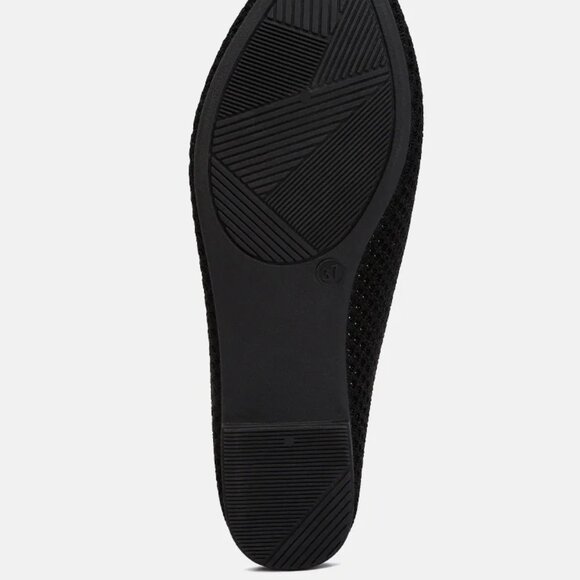 London Rag Selaris Black Fly Knit Slip On Ballerinas/NIB/9 - Picture 5 of 10